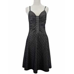 Vintage De Laru‎ Size S Lace Dress Fairy Grunge Baby Doll Black Floral Coquette